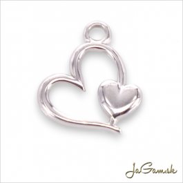 Prívesok Srdce CHIRURGICKÁ OCEĽ 15x15mm, 1ks (CH1740)